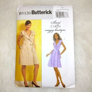 Butterick B5320 Misses Lined Wrap Dress sz 16-18-20-22-24